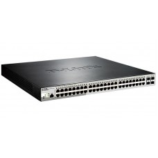 Комутатор D-Link DGS-1210-52MP/ME 48x1GE c PoE, 4x1000BaseX SFP, L2