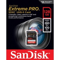 Карта пам'яті SanDisk SD 128GB C10 UHS-II U3 R280/W100MB/s Extreme Pro V60