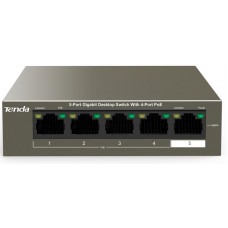 Комутатор TENDA TEG1105P-4-63W 5xGE (4x PoE, 1x uplink)