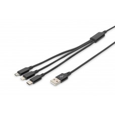 Кабель DIGITUS 3-in-1 Charger Cable