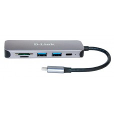 USB-концентратор D-Link DUB-2325 2xUSB3.0, 1xUSB-TypeC, 1xSD, 1x-microSD, USB TypeC