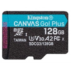 Карта пам'яті Kingston 128GB microSDXC C10 UHS-I U3 A2 R170/W90MB/s Canvas Go Plus