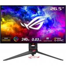 ASUS Монітор 26.5" ROG Swift PG27AQDM 2xHDMI, DP, 2xUSB, OLED, 2560x1440, 240Hz, 0.03ms, DCI-P3 99%, G-SYNC, Pivot, HDR10