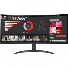 LG Монітор 34" 34WR50QC-B 2xHDMI, DP, Audio, VA, 3440x1440, 21:9, 100Hz, sRGB 99%, CURVED, FreeSync, HDR10