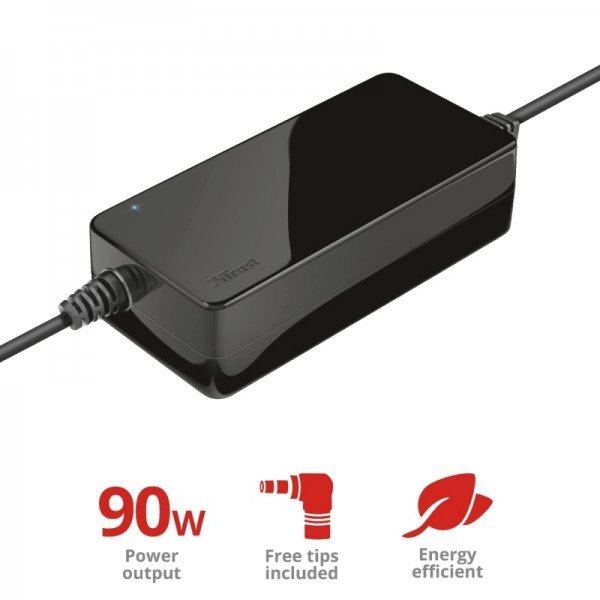 Адаптер живлення Trust Primo 90W-19V Universal Laptop BLACK