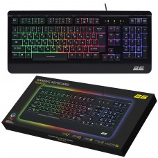 Клавіатура ігрова 2E Gaming KG320 LED USB Black Ukr