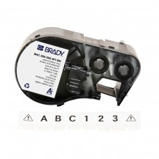 BRADY M4C-500-595-WT-BK, непрерывная лента: 12,7 мм х 7,62м, черный на белом, винил, лента для принтеров BRADY BMP41, BMP51, BMP53, M511, универсальные виниловые этикетки для внутреннего и внешнего использования